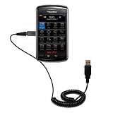 Coiled Power Hot Sync and Charge USB Data Cable w/ Tip Exchange for the Blackberry Storm 2 - Gomadic Brand