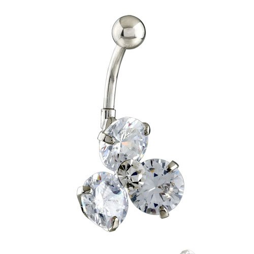 Flower Button Navel Body Jewelry Dangle Belly Ring