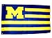 University of Michigan Wolverines Flag Striped M Field 3'x5'
