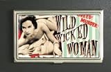 Wild Wicked Woman Retro Art Business Card Holder