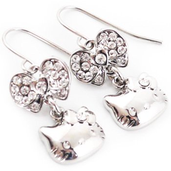 Hello Kitty Silver Bow Earrings $99.99 Hello Kitty Silver Bow Earrings $99.99