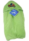 Baby Boutique&Acirc;&reg; Organic Ultra-Soft Baby Hooded Bath Towel, Color: Green, Features: Motorcycling