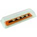 Solia PS31060 Rectangular Diamant Plate, 13-3/16" Length x 4-25/64" Width x 19/32" Height, Clear Green (Case of 100)