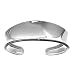 Sterling Silver 20mm Concave Wide Band Cuff Bracelet