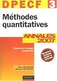 Méthodes quantitatives : Annales DPECF 3 Corrigés commentés