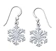 Solid Sterling Silver Snowflake Earrings. Snowflake is 9/16" across