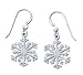 Solid Sterling Silver Snowflake Earrings. Snowflake is 9/16" across