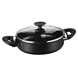 Berndes 011267 Alu-Specials Aluminium Schmorkasserolle antihaft mit Glasdeckel 28 cm, 4,2 l