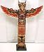 20 Inch Tall Northwest Coast Style Wooden Totem Pole