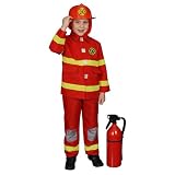 Boy Fire Fighter - Red - Size Toddler T4