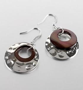 Twin Disc Drop Earrings