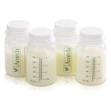 Ameda 4 Pack Breast Milk Storage Bottles, 4 Ounce