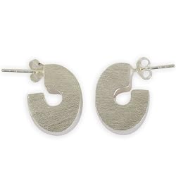 Earring Sterling Silver Handmade Jewelry 0.5 inches