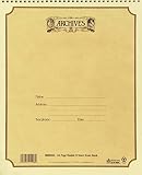 Archives Spiral-Bound Manuscript Book, Double 8 Stave, 64 pages, 11 x 13 inches