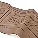 MotorTrend 100% Odorless Ridged Heavy Duty Rubber Floor Mats (Beige) - Semi Custom Fit