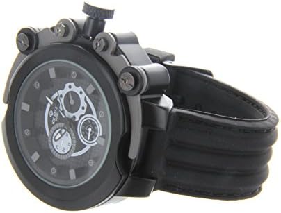 Men's Big Face Hip Hop Heavy Duty Case Pave Look Eye Catching Dial With Thick Silicon Band