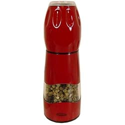 Click Combo Pepper and Salt Mill Grinder Red Finish Trudeau PepperMill