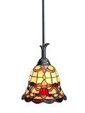 Dale Tiffany TH70101 Freeport Mini Pendant Light - Antique Bronze and Art Glass Shade