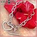 14K Diamond Heart Charm Bracelet