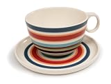 Sagaform Striped Cup with Saucer, Set of Two