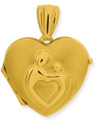 14k Small Heart Shaped Mother & Child Locket