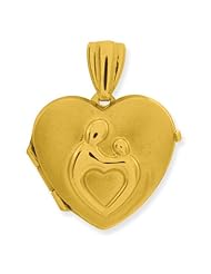 14k Small Heart Shaped Mother & Child Locket