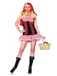 Sexy Corset Checkered Storybook Costume Red Riding Hood Fairytale Adult Theatre Costumes