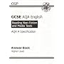 GCSE AQA A Answer Book Higher Reading of Non-fiction and Media Texts
