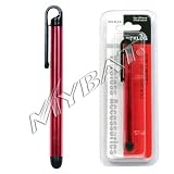 Samsung Instinct M800, Apple iPhone, 3G, iPod Touch iTouch UNIVERSAL Touch Screen Stylus Pen CLIP (Red Body, Black Ends)