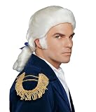 Colonial Duke with Bow White Colonial Costume Wig - Adult Std.