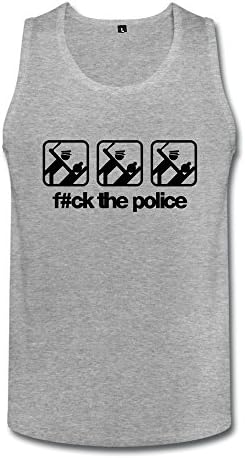 Men's Fuck Police Design Funny Tank Tops