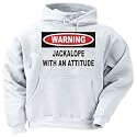 Warning: Jackalope with an attitude Adult Hooded Sweatshirt (Hoodie / Hoody) Various Colors
