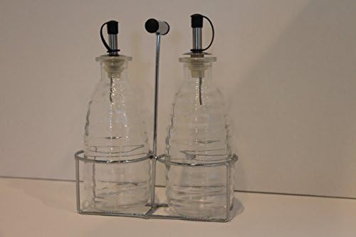 Oil and Vinegar Cruet Set with Stand