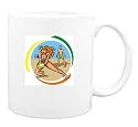 Mug with game, court, littoral, ball, beach, volleyball, shore, coast