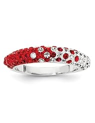 Sterling Silver Swarovski Elements Madison Spirit Domed Ring
