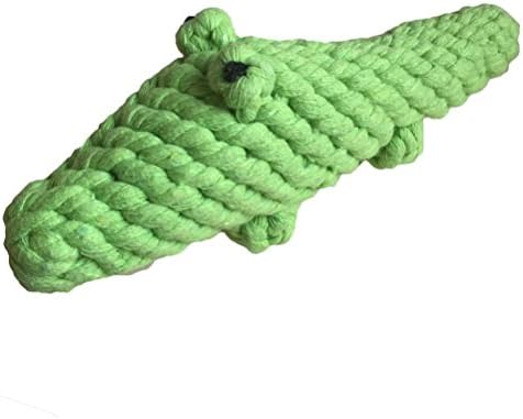 Pet Puppy Dog Cotton Rope Chew Toys Teeth Cleaning for Small and Medium Dogs Cats,Crocodile