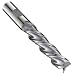 Niagara Cutter ALL337 High Speed Steel (HSS) Square Nose End Mills, Inch, Left Hand, Weldon Shank, TiCN Finish, Roughing and Finishing Cut, 37 Degree Helix, For Use With Aluminum
