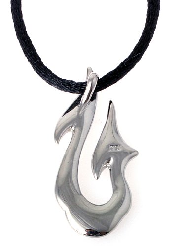 41llQMdn27L Stainless Steel Pendant with Black Cord Necklace