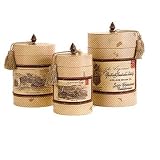 1920 Decorative White Wash Cylindrical 3 storage Boxes by 