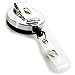 Heavy Duty Retractable Badge Reel with Reinforced Vinyl Strap Clip - Strong Badge Holder with Metal Belt Clip - Black and Chrome Reels for Nurses Packaged and Sold Individually by Specialist ID
