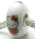 Beads Hunter Jewelry Happy Kitty Hello Murano Glass Bead Charm Fits Pandora Bracelet