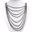Handmade Green Jade Grecian Goddess Style Necklace With Faceted Silver Beads