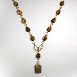Handmade Shell Necklace - Sandy Amber