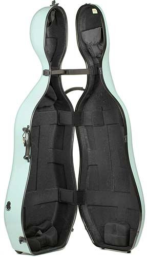 Bam France New Tech 1002NW Mint/Black 4/4 Cello Case with Wheels