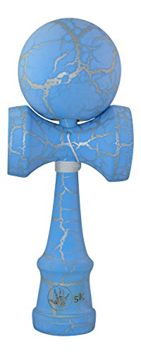 5K Kendama - Blue &amp; Silver Cracked, Extra String Included