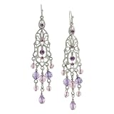 Orchid Hues Purple Cascading Earrings