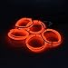 SOLMORE 5 X 1 Metre EL Wire Neon Glowing Strobing Light Waterproof LED Strip Electroluminescent Wire Kit for Halloween Party Xmas Indoor Outdoor Decoration (Red)