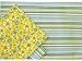 Tululah Designs California Stripe Jewel Gold and Blue Reversible Placemat Set Set of 4
