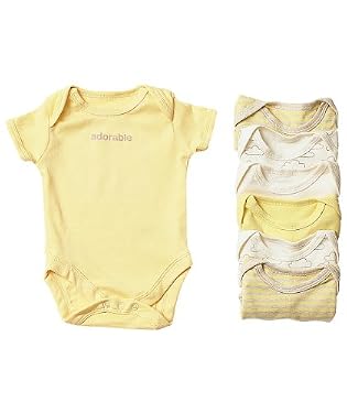 Unisex Short Sleeve Layette Bodysuits - 7pk