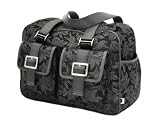 Charcoal/ Black Floral Jacquard Carry All Diaper Bag